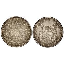 8 Reales. 1768. MÉXICO. M.F. Columnario. Cal-907. MBC+.