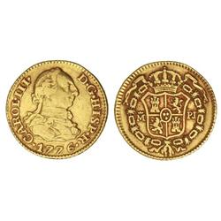 1/2 Escudo. 1776. MADRID. P.J. (Pequeños golpecitos en anverso). Cal-770. MBC-/MBC.