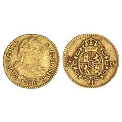 1/2 Escudo. 1786. MADRID. D.V. Cal-779. MBC+/MBC.