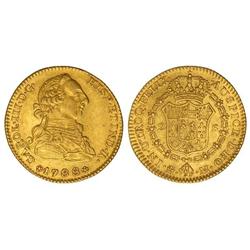 2 Escudos. 1788. MADRID. M. Restos de brillo original. Cal-459. EBC+.