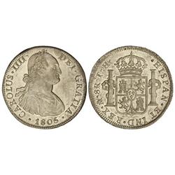 8 Reales. 1805. MÉXICO. T.H. Brillo original. Cal-703. EBC+.