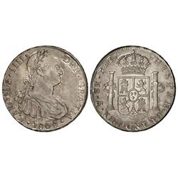 8 Reales. 1808. POTOSÍ. P.J. Bonita pátina irisada. (Leves rayitas). Cal-732. EBC.