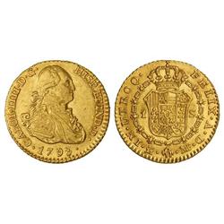 1 Escudo. 1793. MADRID. M.F. Brillo original. Cal-524. EBC.