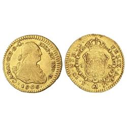1 Escudo. 1806. POPAYÁN. J.T. (Rayitas). Cal-540. MBC.