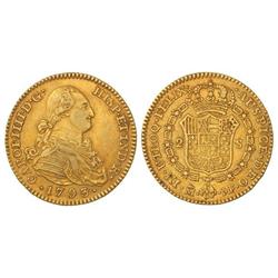 2 Escudos. 1793. MADRID. M.F. Preciosa pátina. Cal-326. MBC+.