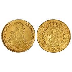 2 Escudos. 1804. MADRID. F.A./M.F. (Ínfimo golpecito en gráfila). Cal-346. EBC+.