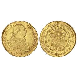 2 Escudos. 1797. SEVILLA. C.N. Cospel ligeramente segmentado. Cal-449. MBC+/EBC-.