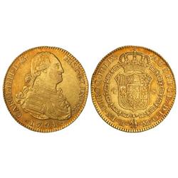 4 Escudos. 1791. MADRID. M.F. Bella. Pátina. Restos de brillo original. Cal-201. EBC-.