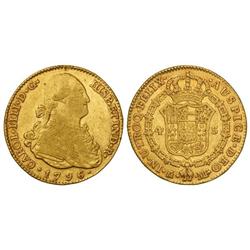 4 Escudos. 1796. MADRID. M.F. Restos de brillo original. Cal-205. MBC+.