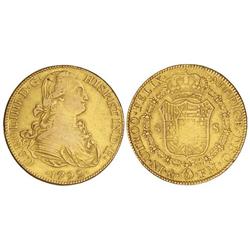 8 Escudos. 1792. MÉXICO. F.M. Acuñación parcialmente floja, normal en esta ceca. (Pequeña hojita en