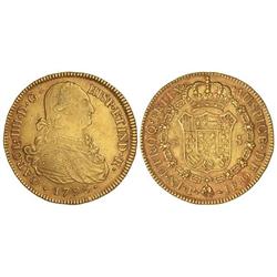 8 Escudos. 1796. POPAYÁN. J.F. Cal-75. MBC.