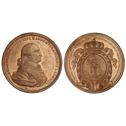 Medalla Proclamación. 1790. GUANAJUATO. AE. Ø 47 mm. Grabador: G.A. GIl. Brillo y color originales.