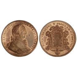 Medalla Proclamación. 1789. VERACRUZ. AE. Ø 40 mm. Grabador: GERONI ANTONIO GIL. Color y brilo origi