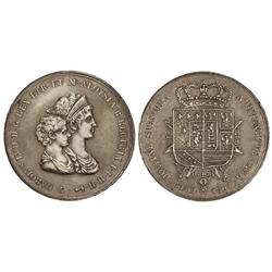 1 Francescone. 1807. CARLOS LUIS y MARIA LUISA. FLORENCIA. 38,90 grs. AR. Sin collar de toisón. Vti-