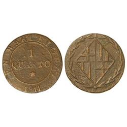 1 Cuarto. 1811. BARCELONA. ESCASA. Cal-95. MBC.