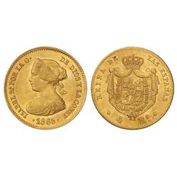 4 Escudos. 1865. MADRID. Cal-108. EBC.
