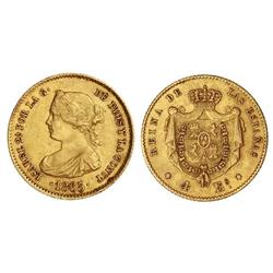 4 Escudos. 1865. MADRID. Cal-108. MBC+.