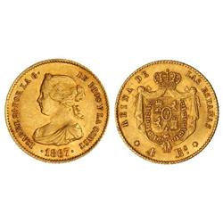 4 Escudos. 1867. MADRID. Cal-111. EBC.