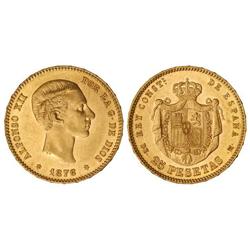 25 Pesetas. 1876 (*18-76). D.E.-M. (Leves rayitas). SC-.