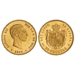 25 Pesetas. 1880 (*18-80). M.S.-M. SC.