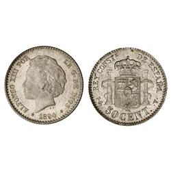 50 Céntimos. 1894 (*9-4). PG-V. Brillo original. SC.