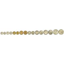 Serie 8 monedas 10 Céntimos a 100 Pesetas. (*71). En tira original F.N.M.T. La de 100 Pesetas 1966 (