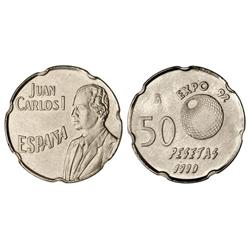 50 Pesetas. 1990. ERROR del Pantógrafo. (Leves rayitas). SC.