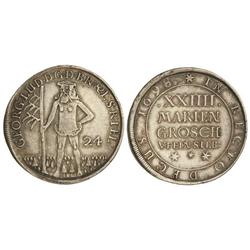 24 Mariengroschen. 1698. JORGE I. BRUNSWICK-LUNENBURG-CALENBERG-HANNOVER. AR. KM-14. MBC/MBC+.