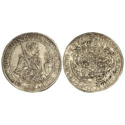 Thaler. 1628. JUAN JORGE I. SAJONIA. AR. (Pequeñas oxidaciones en reverso). Dav-7601; KM-132. EBC-/M