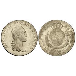 Thaler. 1812-S.G.H. FEDERICO AUGUSTO III. SAJONIA. AR. (Leves rayitas). KM-1059.1. MBC.