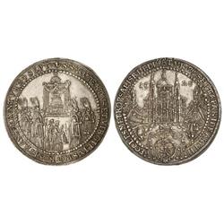 1/2 Thaler. 1628. SALZBURGO. AR. Consagración Catedral. París von Lodron. (Rayitas en canto a las 12
