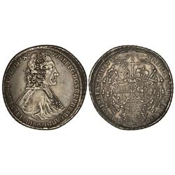 Thaler. 1735/4. WOLFGANG HANNIBAL VON SCHRATTENBACH. OLMUTZ. AR. Pátina. (Pequeñas hojitas). Dav-122