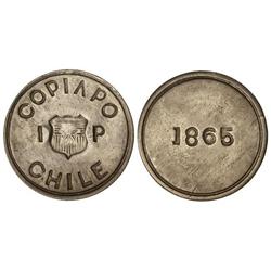1 Peso. 1865. COPIAPO. AR. KM-4. EBC-.