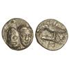 Image 1 : Estátera. 400-350 a.C. ISTROS. Anv.: Dos caras invertidas. Rev.: Águila con delfín, debajo sin A. AR