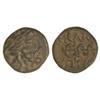 Image 1 : AE 15. Siglo II-I a.C. PÉRGAMO. Anv.: Cabeza de Asclepio a derecha. Rev.: Serpiente enrollada en bas