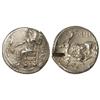 Image 1 : Estátera. 361-334 a.C. TARSOS. MAZAIOS. Anv.: Baal sentado a izquierda sosteniendo racimo de vid, de