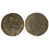 Image 1 : As. MALACA. Anv.: Busto de Vulcano con birrete cónico y coleta a derecha, detrás tenazas y (leyenda)