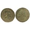 Image 1 : As. MALACA. Anv.: Busto de Vulcano con birrete cónico y coleta a derecha, detrás (leyenda) y tenazas