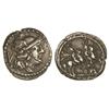 Image 1 : Quinario. 187-155 a.C. ANÓNIMO. CON MONOGRAMA. Rev.: Dióscuros a caballo a derecha, debajo Q. En exe