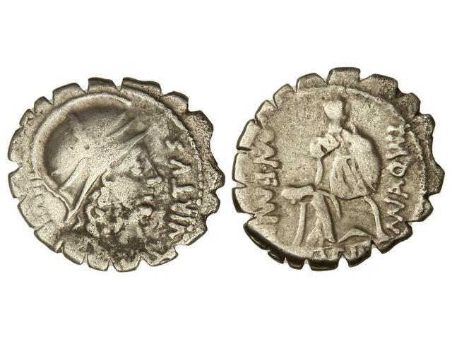 Denario. 71 a.C. AQUILLIA2. Manius Aquillius Mn. f. Mn. n. Rev. El