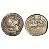 Image 1 : Denario. 148 a.C. ATILIA-8 var. M. Atilius Saranus. Cal-2145; FFC-175. (MBC+).