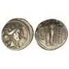 Image 1 : Denario. 42 a.C. CLAUDIA-15. P. Claudius M. f. Turrinus. Rev.: Diana Lucifera de pie a derecha, con