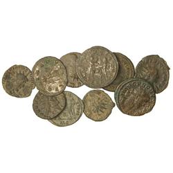 Lote 10  Antoninianos. GALIENO, DIOCLECIANO, VICTORINO, NUMERIANO, AURELIANO, PROBO, CLAUDIO II, TÉT