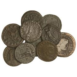 Lote 10 Follis. GALERIO MAXIMIANO (3), LICINIO I (4) CONSTANTINO I, DIOCLECIANO y MAXIMIANO HÉRCULES