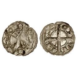 Lote 2 monedas Òbol y Diner. ALFONS I. BARCELONA. (El Diner acuñación floja y el Òbol grieta). EBC-