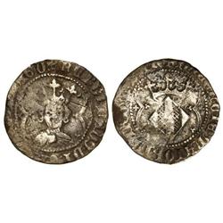 Ral. FERRAN I. VALÈNCIA. Anv.: Efigie coronada de frente. Rev.: Armas de València en rombo, coronada