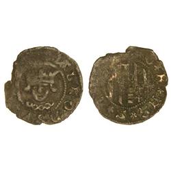 Diner. ALFONS IV. NÀPOLS. Anv.: (¶)ALFONSV¶(D¶G). Efigie coronada de frente. Rev.: (¶)¶G¶R¶AR¶S¶C¶(V