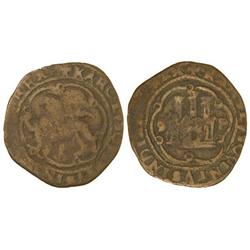 4 Maravedís. SANTO DOMINGO. Castillo entre S-P. Cal-73. MBC-/BC+.