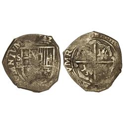 2 Reales. 1597. SEVILLA. B. 6,90 grs. Cal-552. MBC.-.