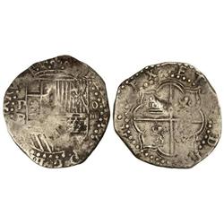 4 Reales. POTOSÍ. B. 5 flores de lis en armas de Borgoña. Cal-343. MBC-.